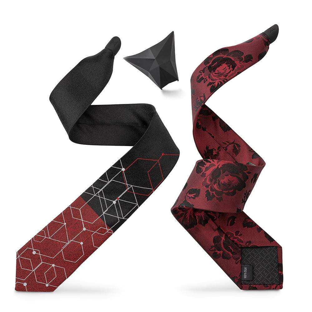 "KING OF HEARTS" - 2 TIE 1 KNOT - set - ModernTie.com