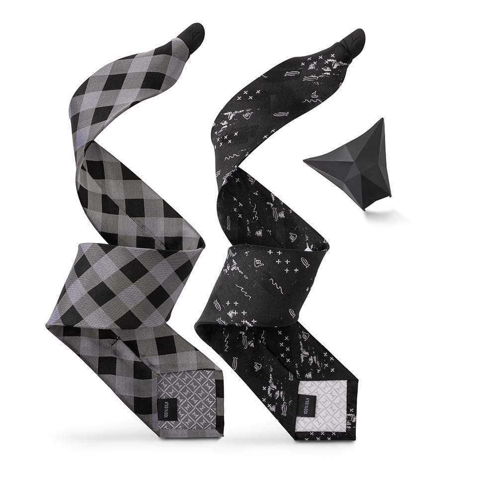 "SHADOW"- 2 TIE 1 KNOT - set - ModernTie.com