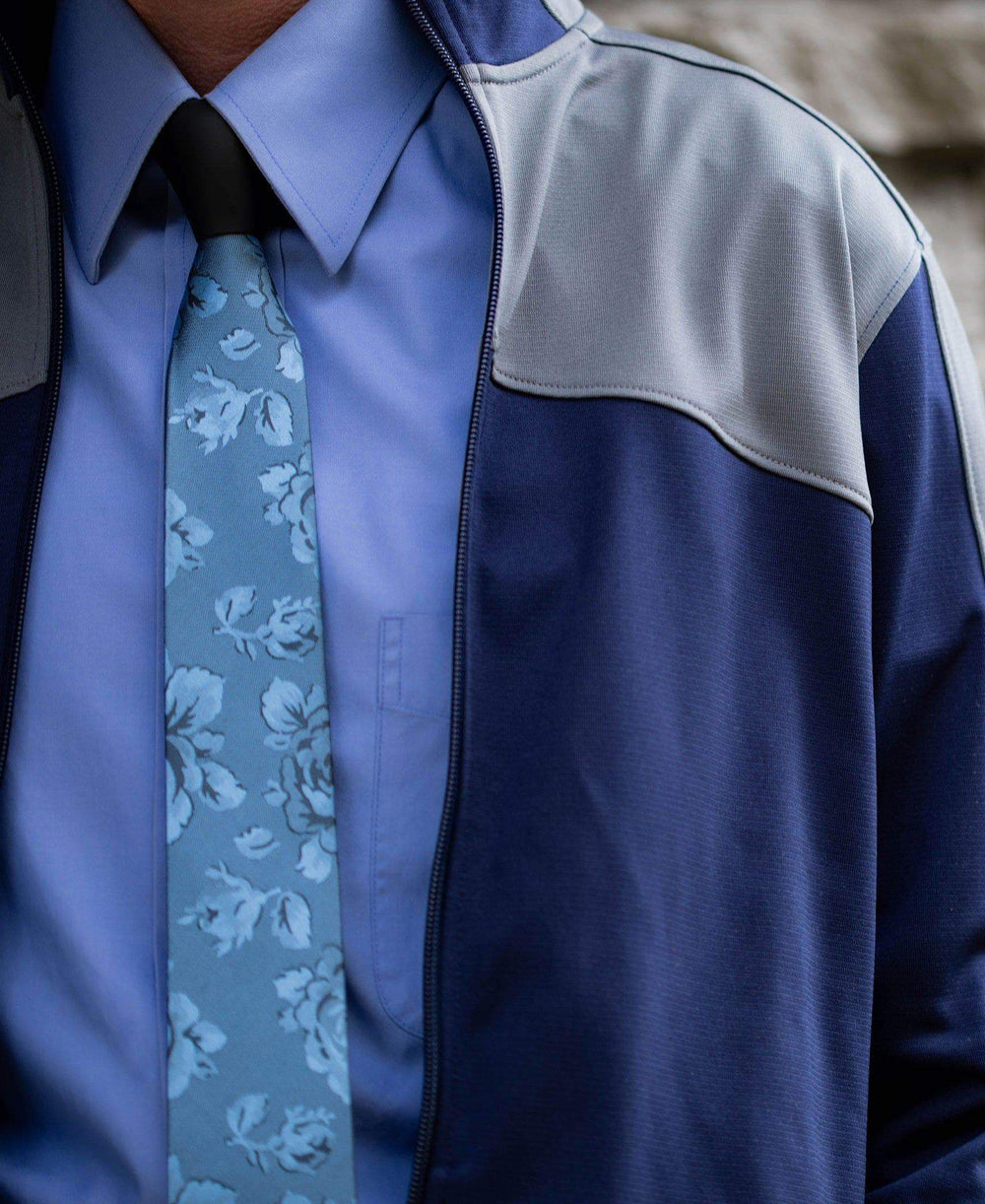 SMOOTH VIENNA - ROSE FLORAL TIE & KNOT SET - ModernTie.com