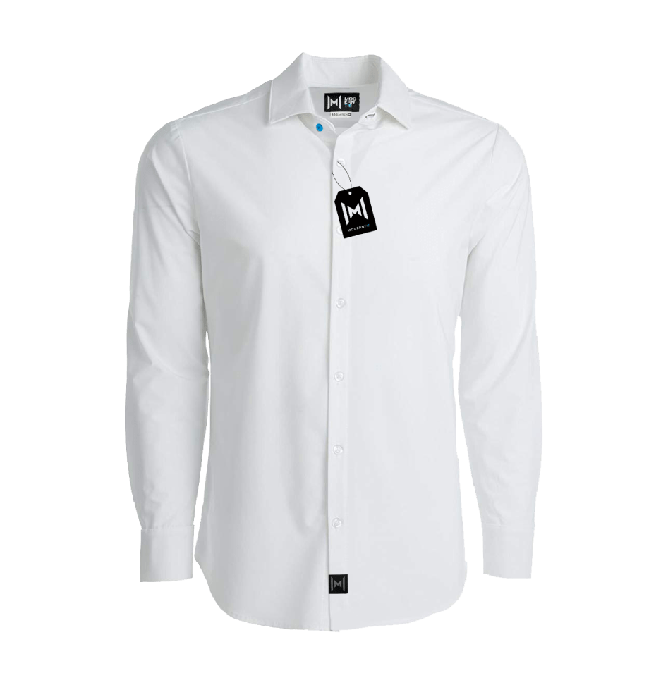 StainProof White Modern Shirt