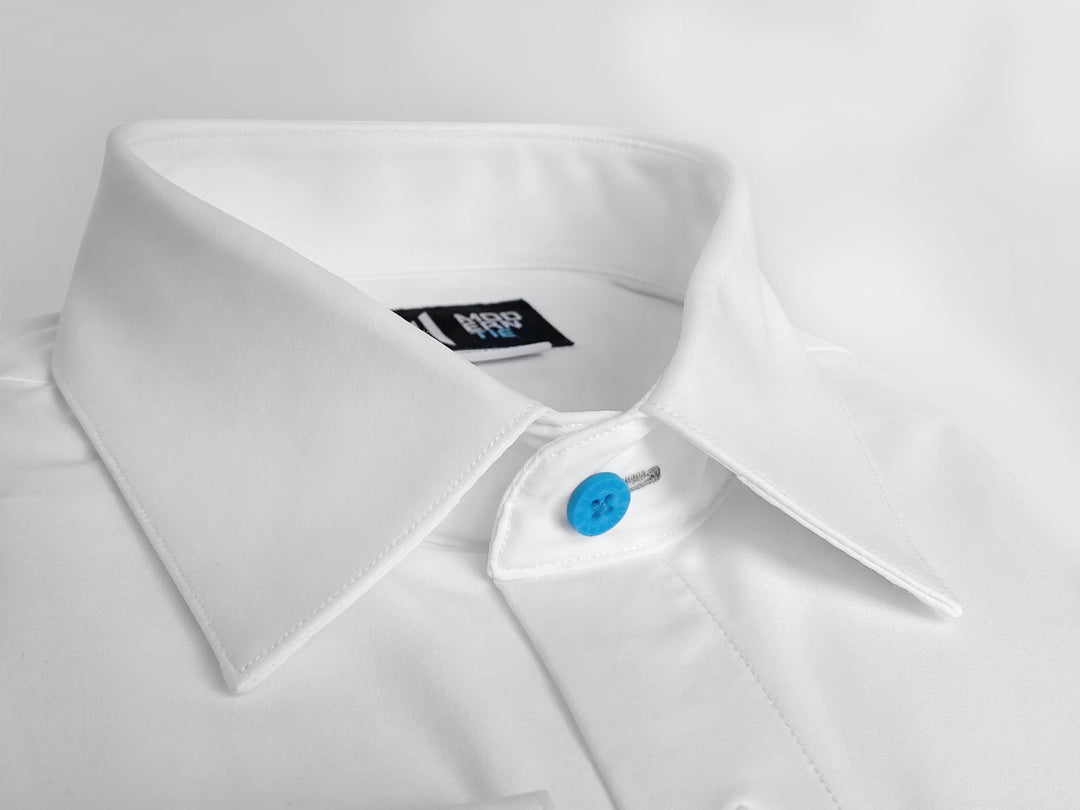 StainProof White Modern Shirt
