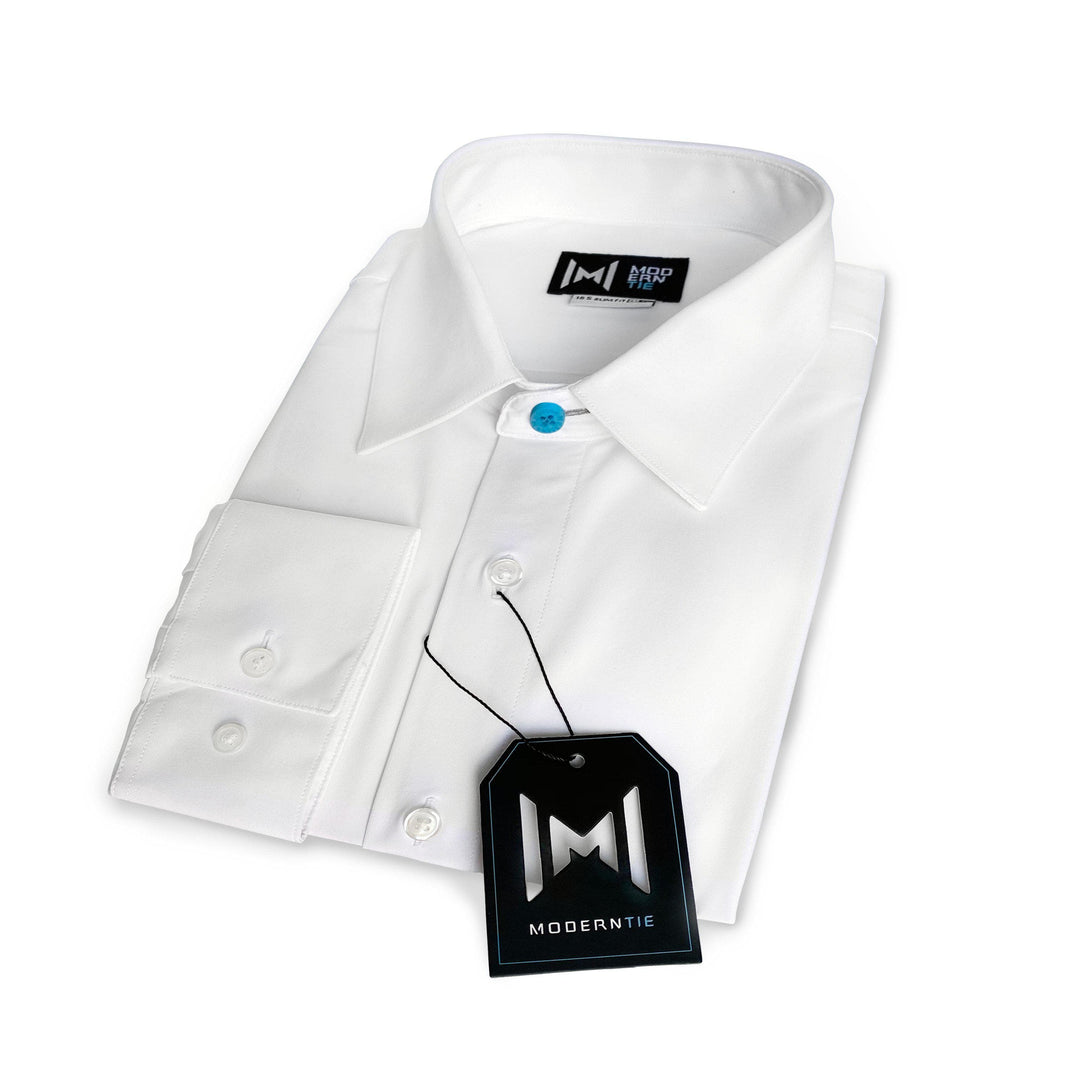StainProof White Modern Shirt