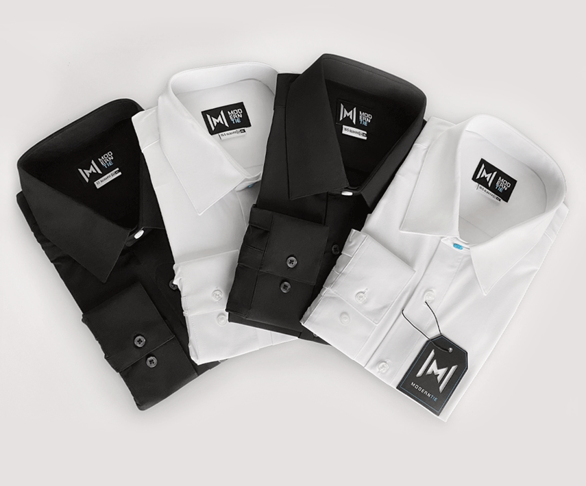 StainProof White Modern Shirt